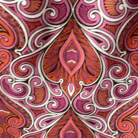 Prana Surplice Dress in Orange & Pink Paisley - Sleeveless - Twist Sash - size M - Picture 6 of 8